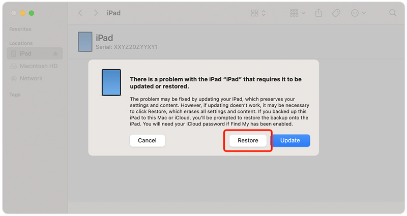 Reset iPad via Recovery Mode | how do you change a password on an ipad