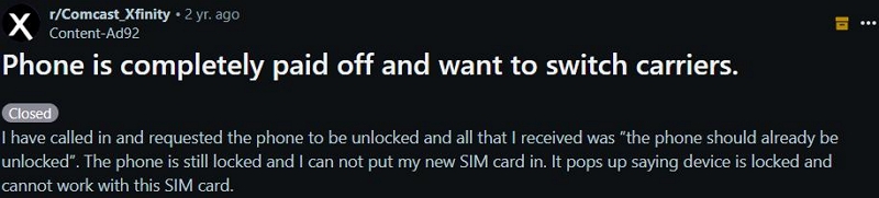 share the same frustration | xfinity iphone sim unlock