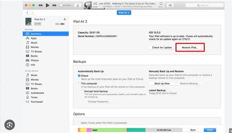 erase iPad with iTunes | bypass iPad passcode without computer