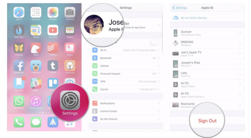 すべての設定をリセット | 以前の所有者の Apple ID を削除する