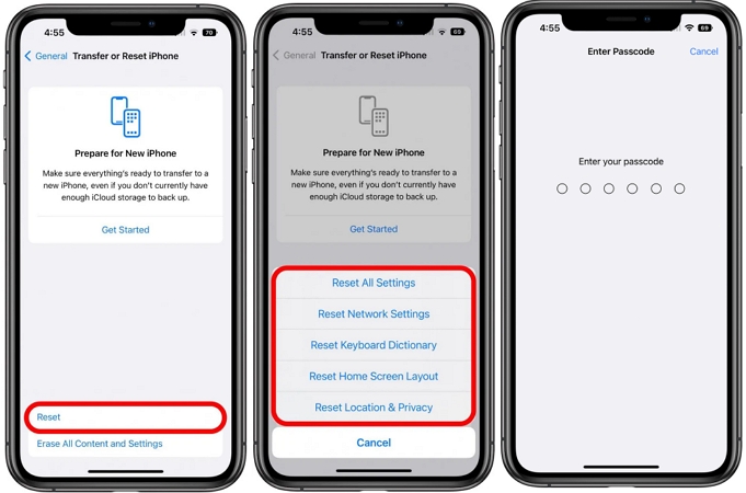 tap Reset | Sign Out Is Not Available Due to Restrictions
