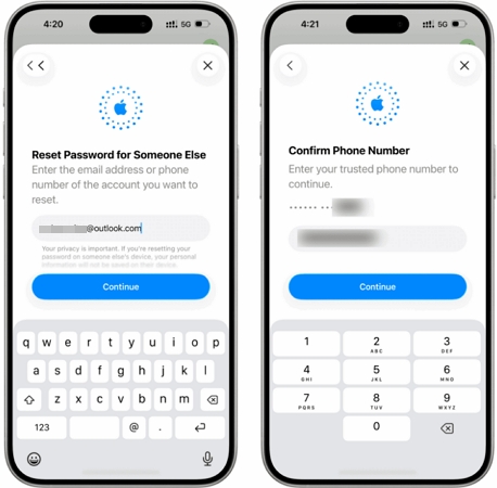 hit Help Someone Else | Forgot Apple ID Password