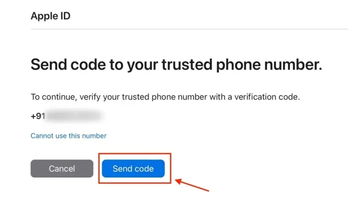 type phone number | Forgot Apple ID Password