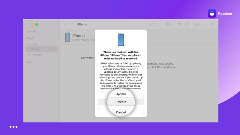 choose Restore | Unlock iPhone
