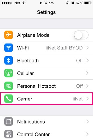Select Another Carrier | how to change carrier on iphone