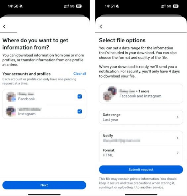choose the date range | recover deleted imessages on iphone