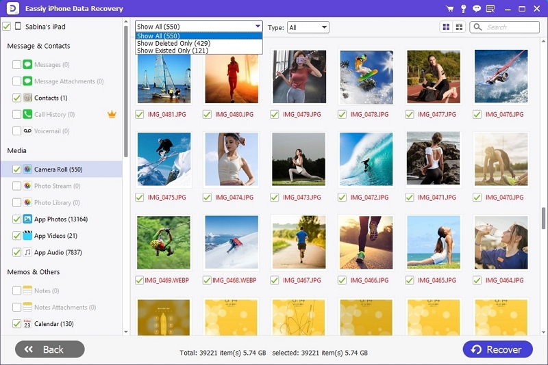 選択したファイルを復元 | パスコードなしでiPhoneにアクセス