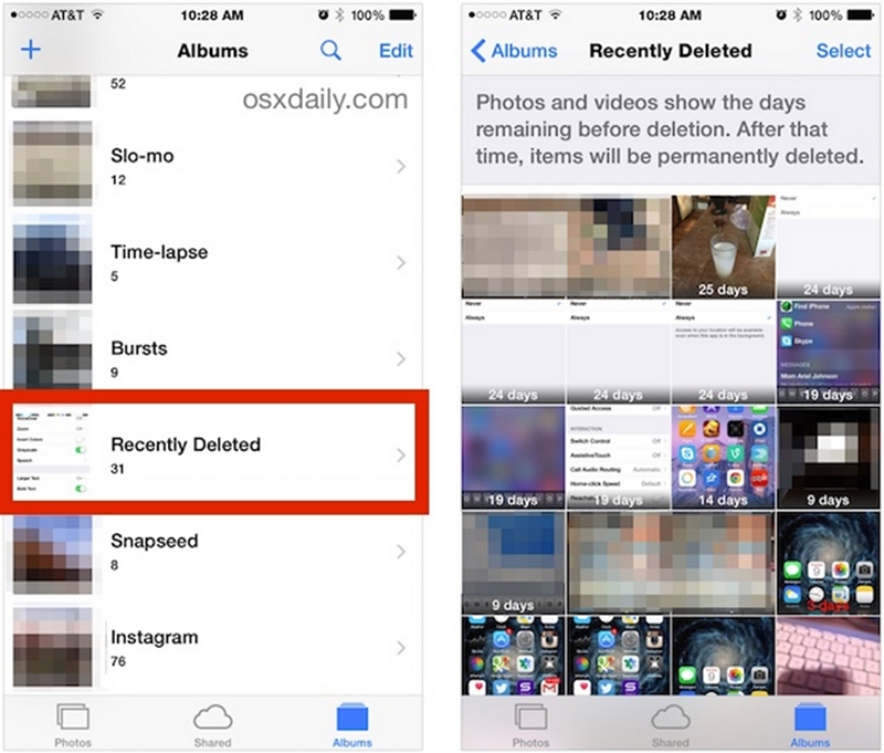 choose the items | recover deleted videos from iphone