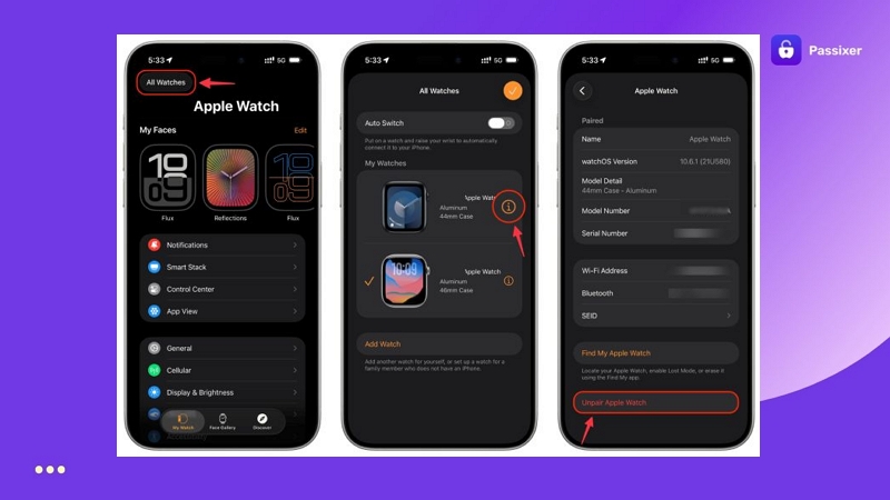 unpair Apple Watch | Sign Out of Apple ID