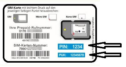 check SIM packaging | Find or Change SIM PIN on iPhone