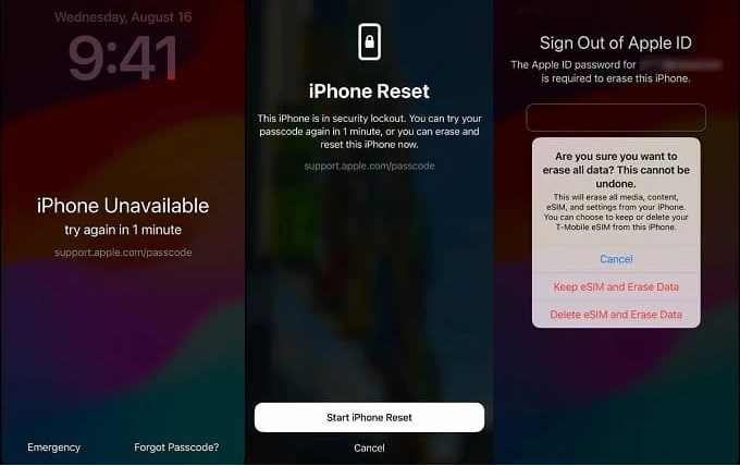 start iPhone reset | Unlock iPhone with or without Computer