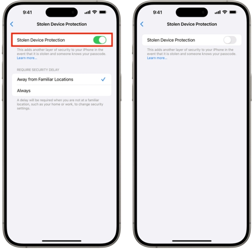 authorize with Face ID | Turn off Find My iPhone on iCloud