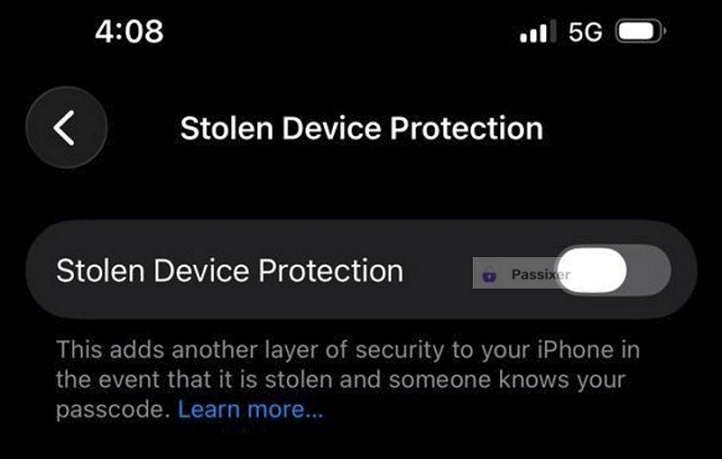 delay time out | Stolen Device Protection Won't Turn Off