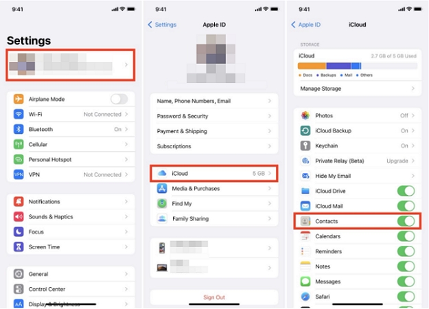 sync with iCloud | Change Apple ID without Losing Data