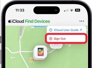 hit Sign Out | Turn off Find My iPhone on iCloud