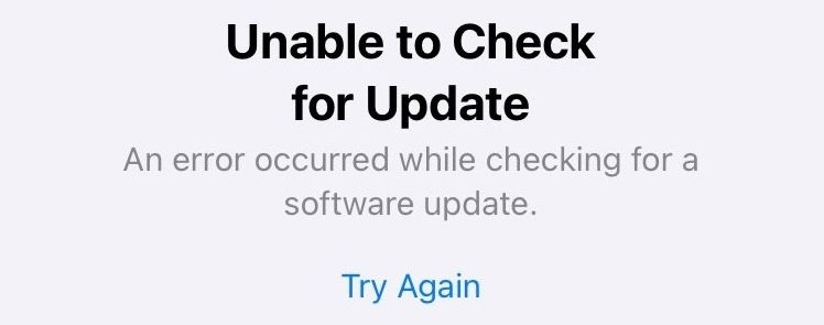 leftover update file | Unable to Check for Update iPhone