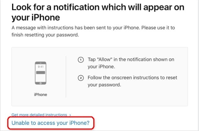 Unable to access your iPhone | Reset Apple ID By Email