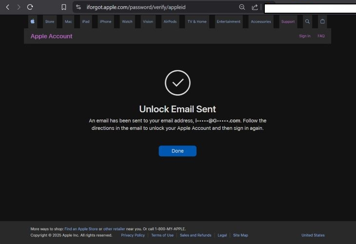 click email link | iforgot apple com
