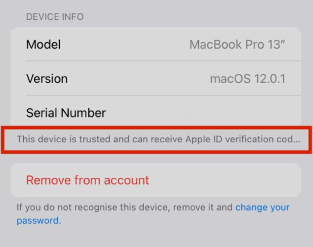Trusted Devices | iforgot apple com