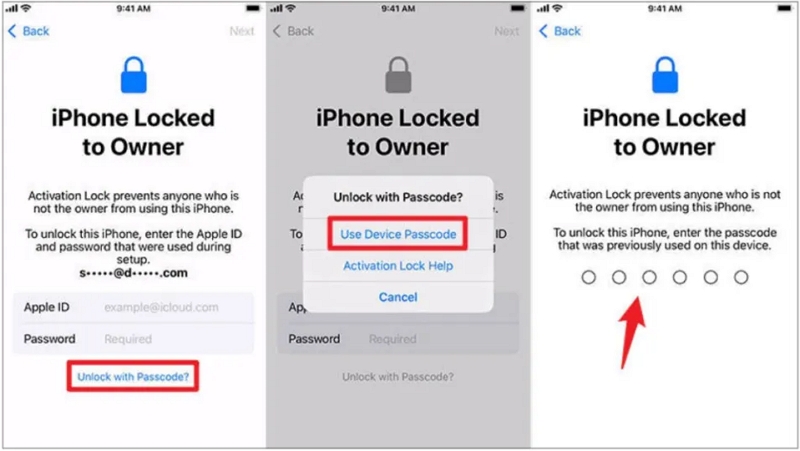 use device passcode to unlock iCloud | Bypass iPod Touch Activation Lock