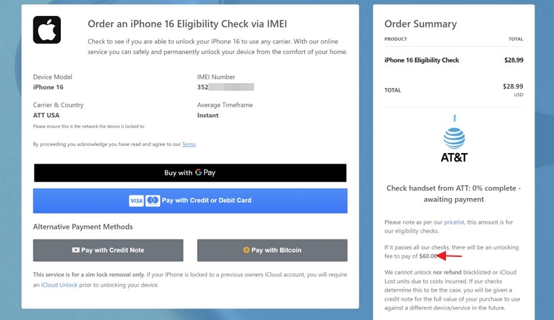 make the payment | ExpressUnlocks