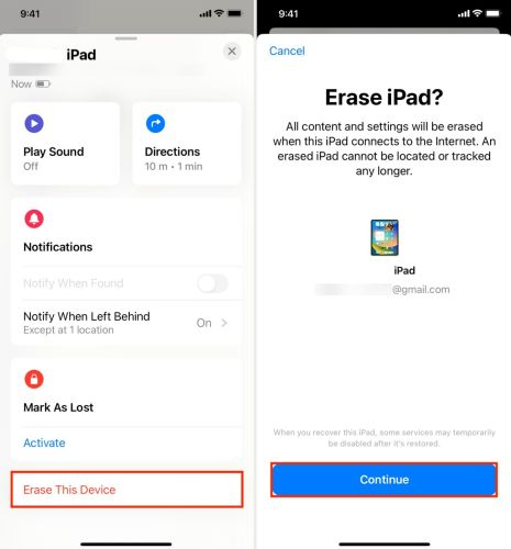 choose Erase This Device | Unlock iPhone with Broken Screen