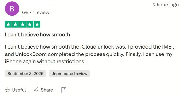 good Trustpilot comments | UnlockBoom