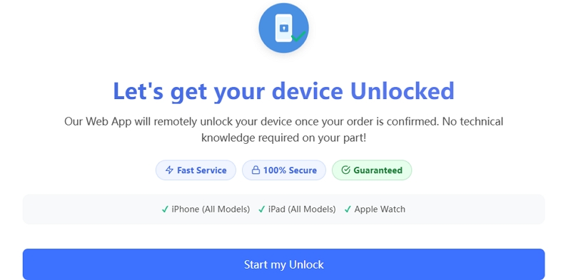hit Start My Unlock | Bypass iPhone Locked to Owner