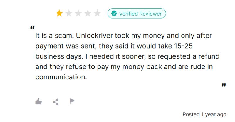Reviews.io comment | UnlockRiver Review