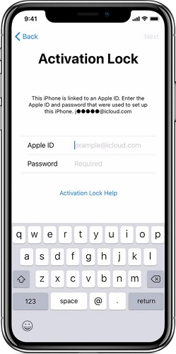 すべての設定をリセット | 以前の所有者の Apple ID を削除する