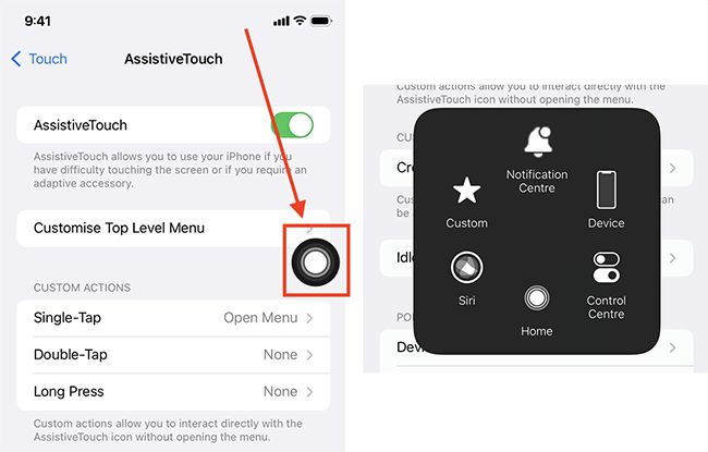 floating circle | Remove White Spot on iPhone Screen
