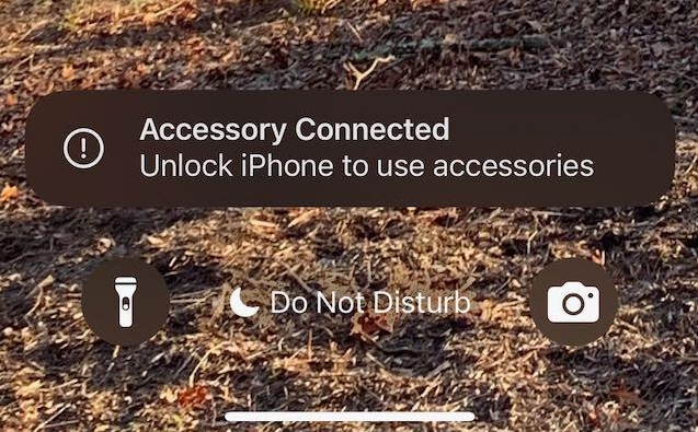 Accessory Connected prompt | Unlock iPhone to Use Accessories Without Passcode