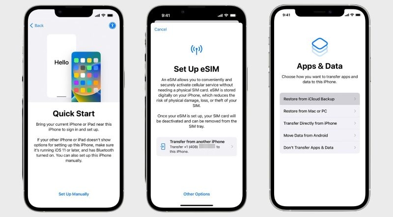 Transfer from Nearby iPhone | Use iPhone Without SIM Card