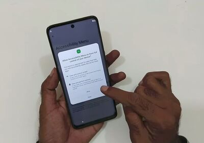 Enable Accessibility Menu step 2 | Bypass Motorola FRP without Computer