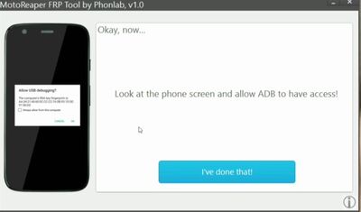 Allow ADB Debugging | Motorola FRP Bypass with Motorreaper