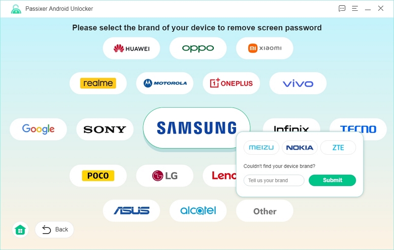 choose phone brand | iMyFone LockWiper Review