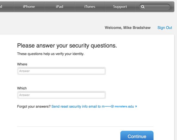 answer security questions | Unlock iPad Without Password