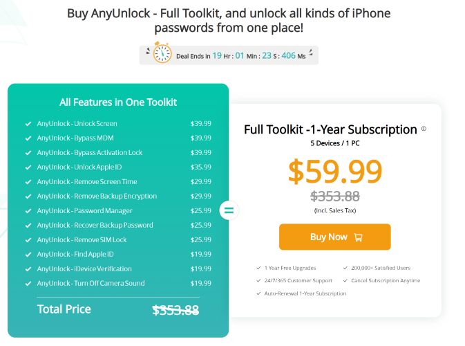 pricing | AnyUnlock