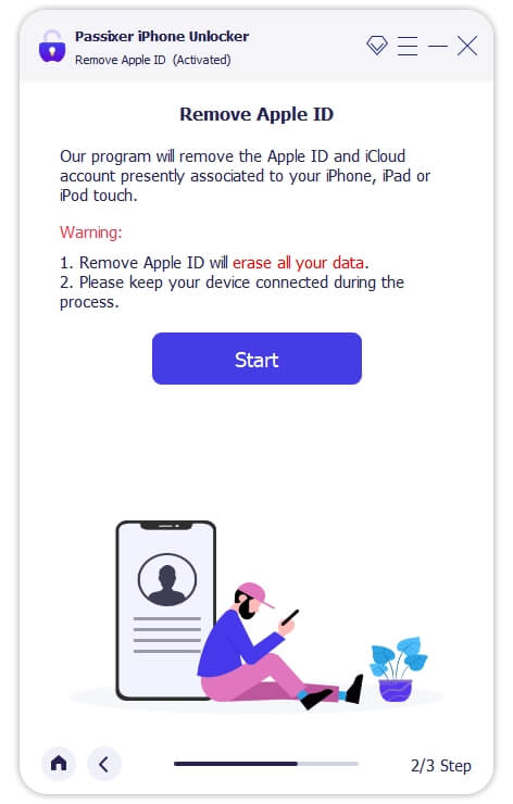 start removing the Apple ID | Reset Apple ID By Email