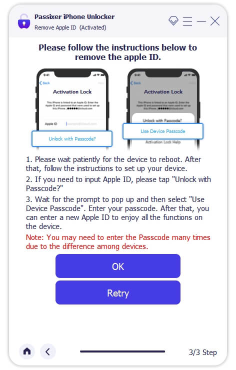 Passixer iPhone Unlocker 5 | Apple ID Not Active