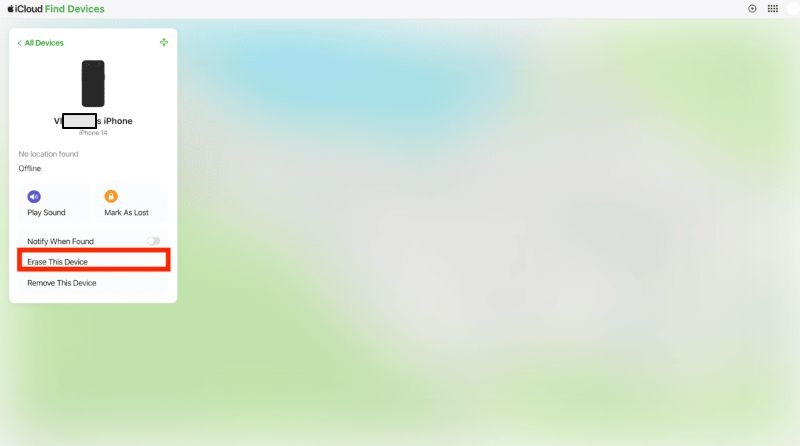 tap Erase This iPhone | Screen Time Removers