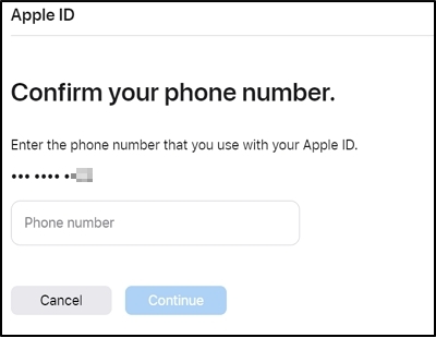 input phone number | Bypass Apple ID Password on iPhone/iPad