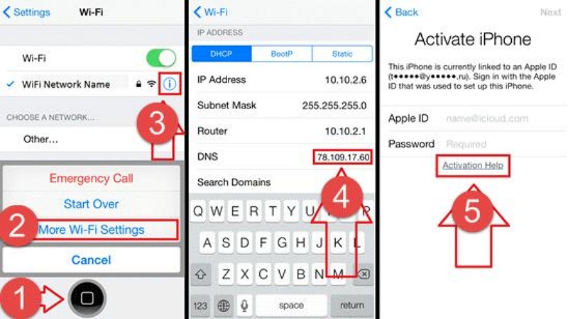 enter a DNS server IP address | DNS Bypass Activation Lock