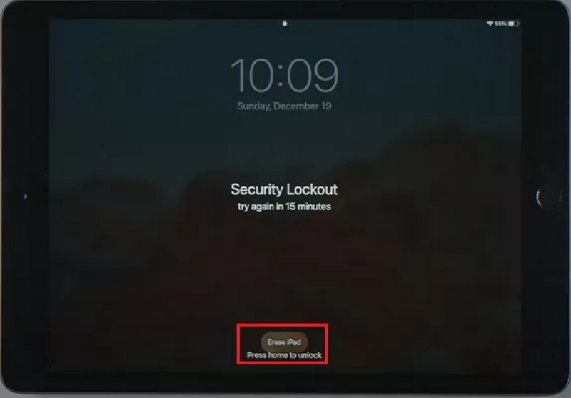 tap erase iPad | bypass iPad passcode without computer