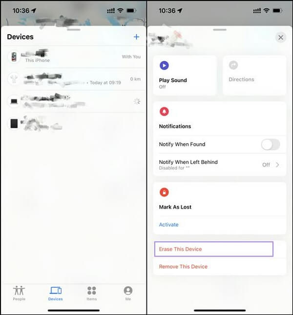 Tap on Erase This Device | Bypass iPhone Activation Lock Without Computer