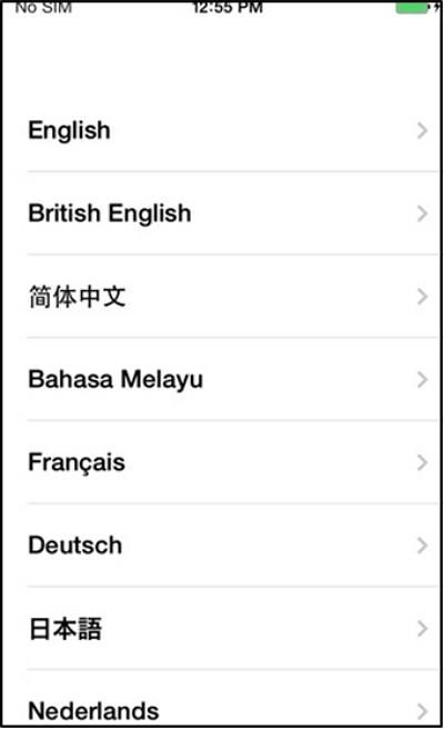 choose favorite language | Bypass Remote Management on iPhone
