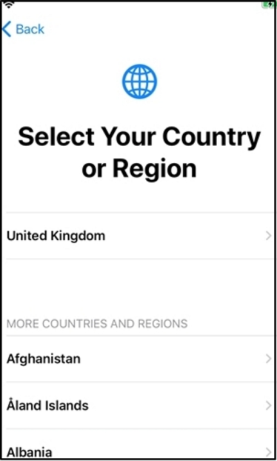 pick your country or area | Bypass Remote Management on iPhone