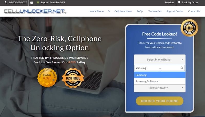 select phone brand | CellUnlocker Net Review