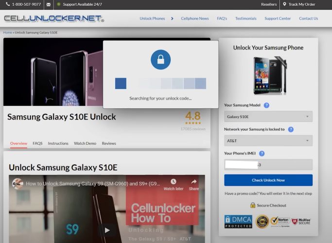 press Check Unlock Now | CellUnlocker Net Review