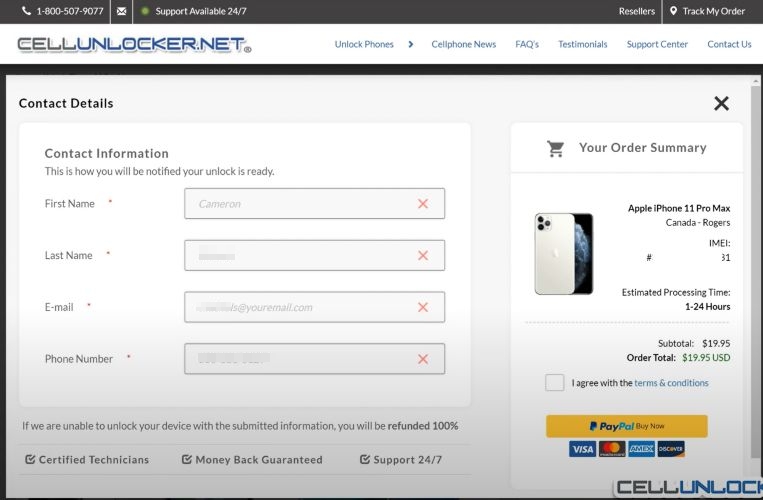 double checked terms | CellUnlocker Net Review